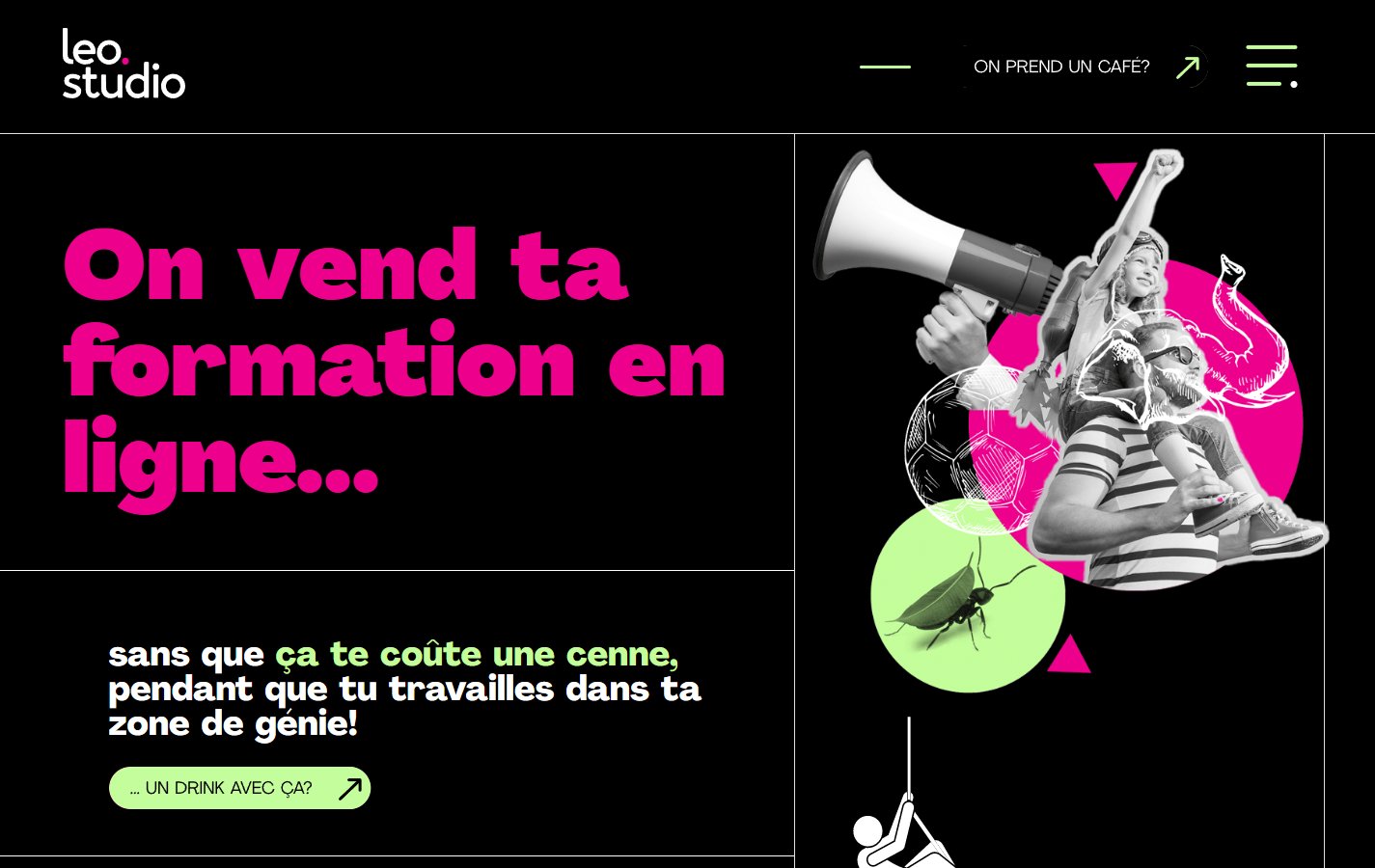 Page d'accueil de Leo Studio